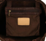 Tote Bag Shopper Handbag – Brown Leather Shoulder Bag with Zip Closure - Image 6