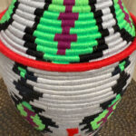 Berber Basket L – AZRA | Handmade Moroccan Grass & Wool Basket - Image 4