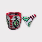 Berber Basket L – AZRA | Handmade Moroccan Grass & Wool Basket - Image 3