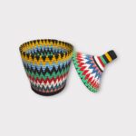 Berber Basket L – IZRAN | Handmade Moroccan Wool & Grass Basket - Image 3