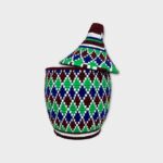 Berber Basket L – LEO  Handmade Moroccan Raffia Storage Basket - Image 5