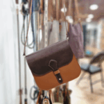 Brown Leather Crossbody Bag – Handmade Moroccan Geometric Sling Bag | Genuine Cowhide Everyday Bag with Adjustable Strap - Image 5