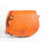 Handmade Moroccan Leather Crossbody Bag – Geometric Cowhide Sling Bag  Adjustable Strap & Magnetic Closure - Image 2