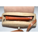 Handmade Moroccan Raffia Handbag – Round Woven Bag with Leather Accents  Lightweight Boho Shoulder Bag - Image 2