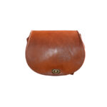 Handmade Moroccan Round Leather Crossbody Bag | Geometric Sling Bag with Adjustable Strap | Everyday Travel Purse - Image 2