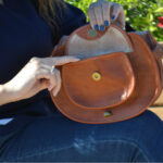 Handmade Moroccan Round Leather Crossbody Bag | Geometric Sling Bag with Adjustable Strap | Everyday Travel Purse - Image 5