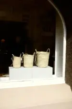 Handmade Moroccan Straw Companion Bag – Medium Woven Palm Basket | Eco-Friendly Summer Tote by Linck Studio - Image 4