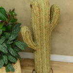 Handwoven Palm Leaf Decorative Cactus – 80 cm  Moroccan Natural Craft Decor