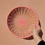 Handwoven Raffia Bowl Ø33cm – Moroccan Wall & Table Decoration