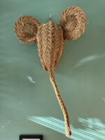 Handwoven Reed Elephant Head Wall Decor – Handmade in Morocco