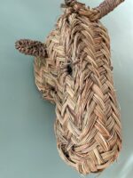 Handwoven Reed Gazelle Head Wall Decor – Handmade Moroccan Natural Wall Art - Image 4