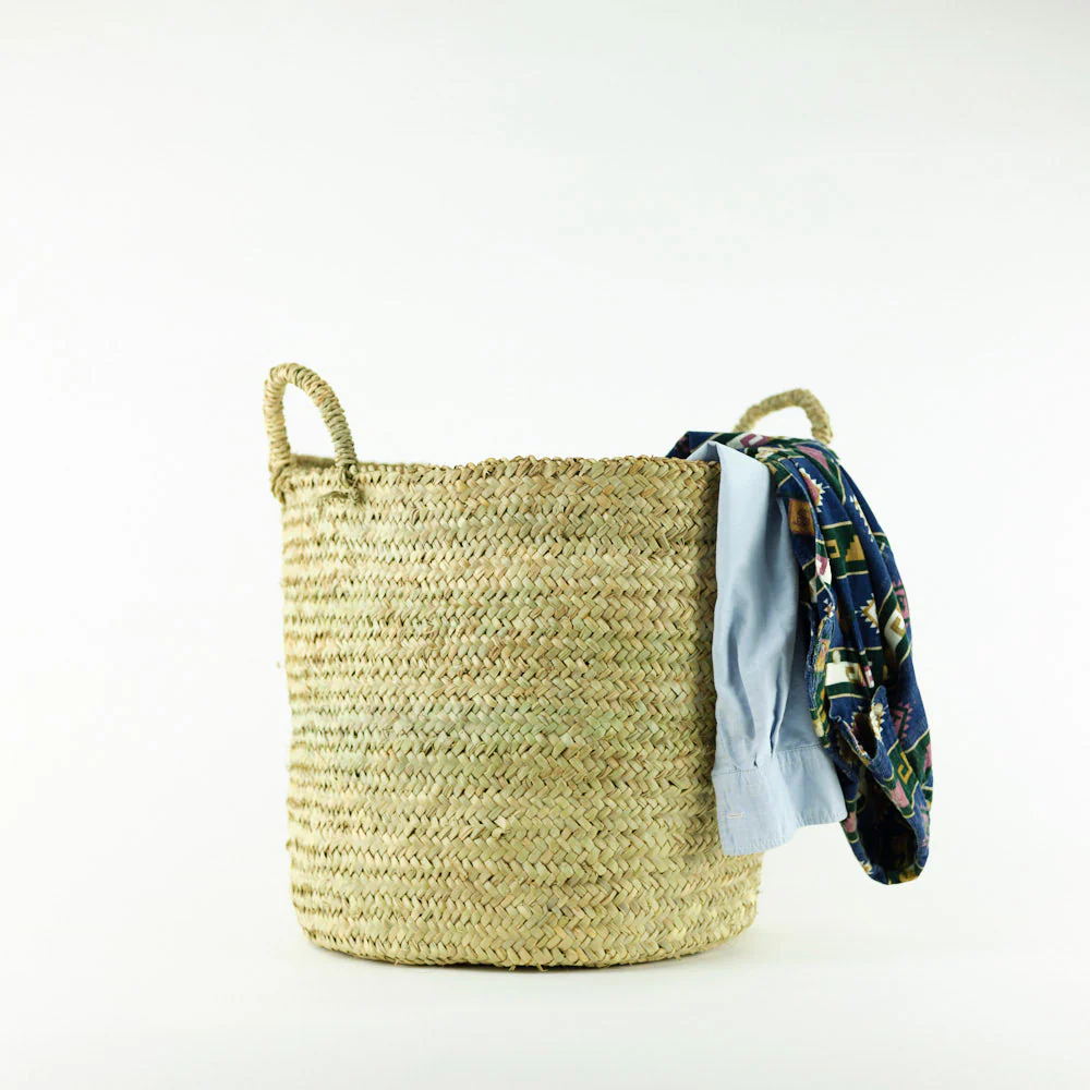 Laundry Basket – Loti Handwoven Moroccan Palm Leaf Hamper Natural Eco-Friendly Storage Basket for Home & Bathroom Décor (3) Laundry Basket – Loti | Handwoven Moroccan Palm Leaf Hamper | Natural Eco-Friendly Storage Basket for Home & Bathroom Décor - Image 1