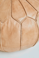 Moroccan Deluxe Leather Pouf – 100% Genuine Full-Grain Vegetable-Tanned Leather, Unfilled Cover - Image 2