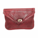 Moroccan Natural Leather Bag – Fes Style, Various Colors, Handcrafted with Floral Motifs - Image 4