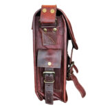 NEW! Moroccan Leather Men’s Messenger Bag – Handcrafted with Kilim Accents, Adjustable Strap - Image 10