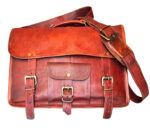 NEW! Moroccan Leather Men’s Messenger Bag – Handcrafted with Kilim Accents, Adjustable Strap - Image 6
