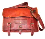 NEW! Moroccan Leather Men’s Messenger Bag – Handcrafted with Kilim Accents, Adjustable Strap - Image 15