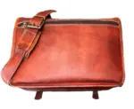 NEW! Moroccan Leather Men’s Messenger Bag – Handcrafted with Kilim Accents, Adjustable Strap - Image 16