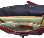 NEW! Moroccan Leather Men’s Messenger Bag – Handcrafted with Kilim Accents, Adjustable Strap - Image 3