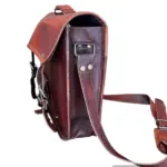 NEW! Moroccan Leather Men’s Messenger Bag – Handcrafted with Kilim Accents, Adjustable Strap - Image 12