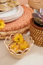 Natural Rings Catch-All Mini Basket – Handwoven Sisal & Sweetgrass Bowl | Fair Trade African Craft - Image 2