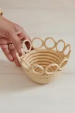 Natural Rings Catch-All Mini Basket – Handwoven Sisal & Sweetgrass Bowl | Fair Trade African Craft