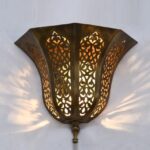 Oujda Wall Sconce – Handmade Moroccan Wall Light | Arabic Calligraphy & Geometric Design