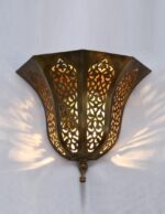 Oujda Wall Sconce – Handmade Moroccan Wall Light | Arabic Calligraphy & Geometric Design