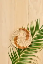 Sand Swirl Mini Basket – Handwoven Sweetgrass & Sisal Bowl | Fair Trade Boho Home Décor from Rwanda - Image 3