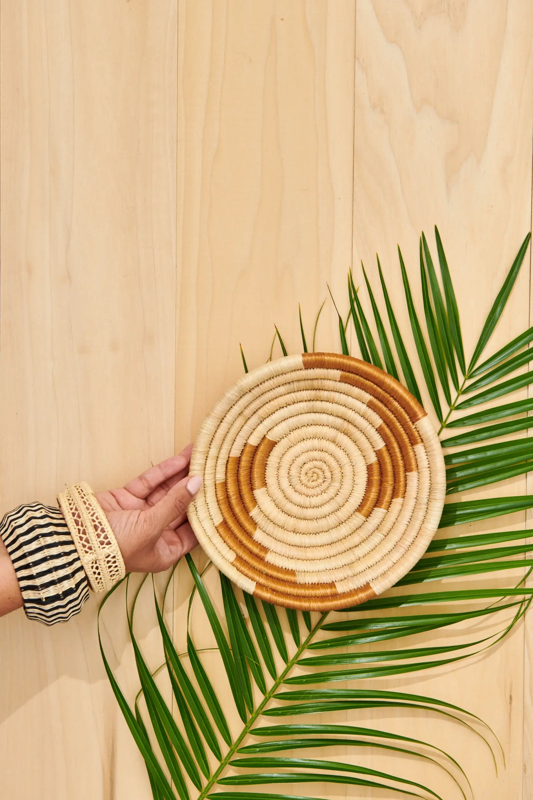 Sand Swirl Mini Basket – Handwoven Sweetgrass & Sisal Bowl Fair Trade Boho Home Décor from Rwanda (3) Sand Swirl Mini Basket – Handwoven Sweetgrass & Sisal Bowl | Fair Trade Boho Home Décor from Rwanda - Image 1
