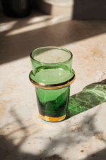 Set of 6 Beldi Green Glasses with Copper Accent – Recycled Glass, Moroccan Artisan Craft - Image 7