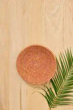 Sunset Confetti Basket – Handwoven Sweetgrass & Sisal Basket | Fair Trade Boho Home Décor from Rwanda - Image 6