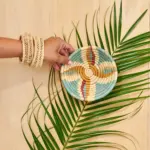 Woodland Rays Mini Basket – Handwoven Sweetgrass & Sisal Bowl | Fair Trade African Boho Home Décor