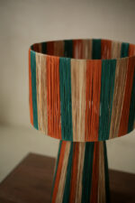 Colored Raffia Table Lamp – Handmade Moroccan Lamp - Image 4