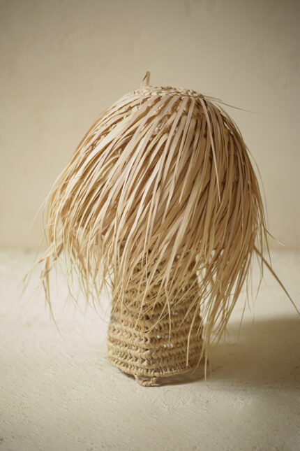 Natural Raffia Table Lamp – Handmade Moroccan Lamp