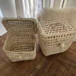 🌾 Malle / Vanity S – Handwoven Palm Storage Basket