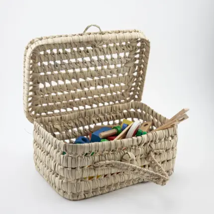 🌿 Basket Suitcase – L | Handwoven Palm Leaf Storage Case