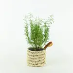 🌿 Basket with Leather – Handwoven Palm Leaf Storage