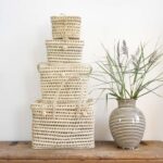 🌿 Basket – Hailey – XL  Handwoven Palm Leaf Storage Basket - Image 3