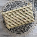 🌿 Malle / Coffre L – Handwoven Palm Storage Chest