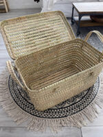 🌿 Malle / Coffre L – Handwoven Palm Storage Chest - Image 5