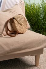 👜 Anouk Raffia Round Crossbody Bag – Handmade Moroccan Raffia Purse with Leather Straps - Image 4
