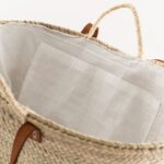 👜 Boxie Tote Basket Bag – Handmade Moroccan Palm Tote with Leather Straps & Inner Lining - Image 6