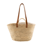 👜 Marche Basket Bag – Handmade Moroccan Palm Tote with Leather Straps & Inner Lining - Image 5