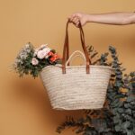 👜 Marche Basket Bag – Handmade Moroccan Palm Tote with Leather Straps & Inner Lining