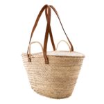 👜 Marche Basket Bag – Handmade Moroccan Palm Tote with Leather Straps & Inner Lining - Image 4