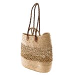 👜 Nette Tote Basket Bag – Handmade Moroccan Palm Tote with Leather Straps - Image 6