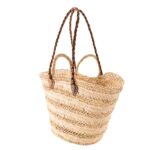 👜 Resort Basket Bag – Handmade Moroccan Palm Tote with Leather Straps - Image 4