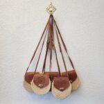 👜 Unique Handmade Moroccan Round Leather & Raffia Satchel – Tooled Boho Purse from Essaouira - Image 5