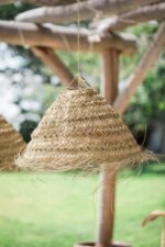 💡 Beldi Pendant Light – Small Dome | Handmade Moroccan Natural Raffia Ceiling Lamp